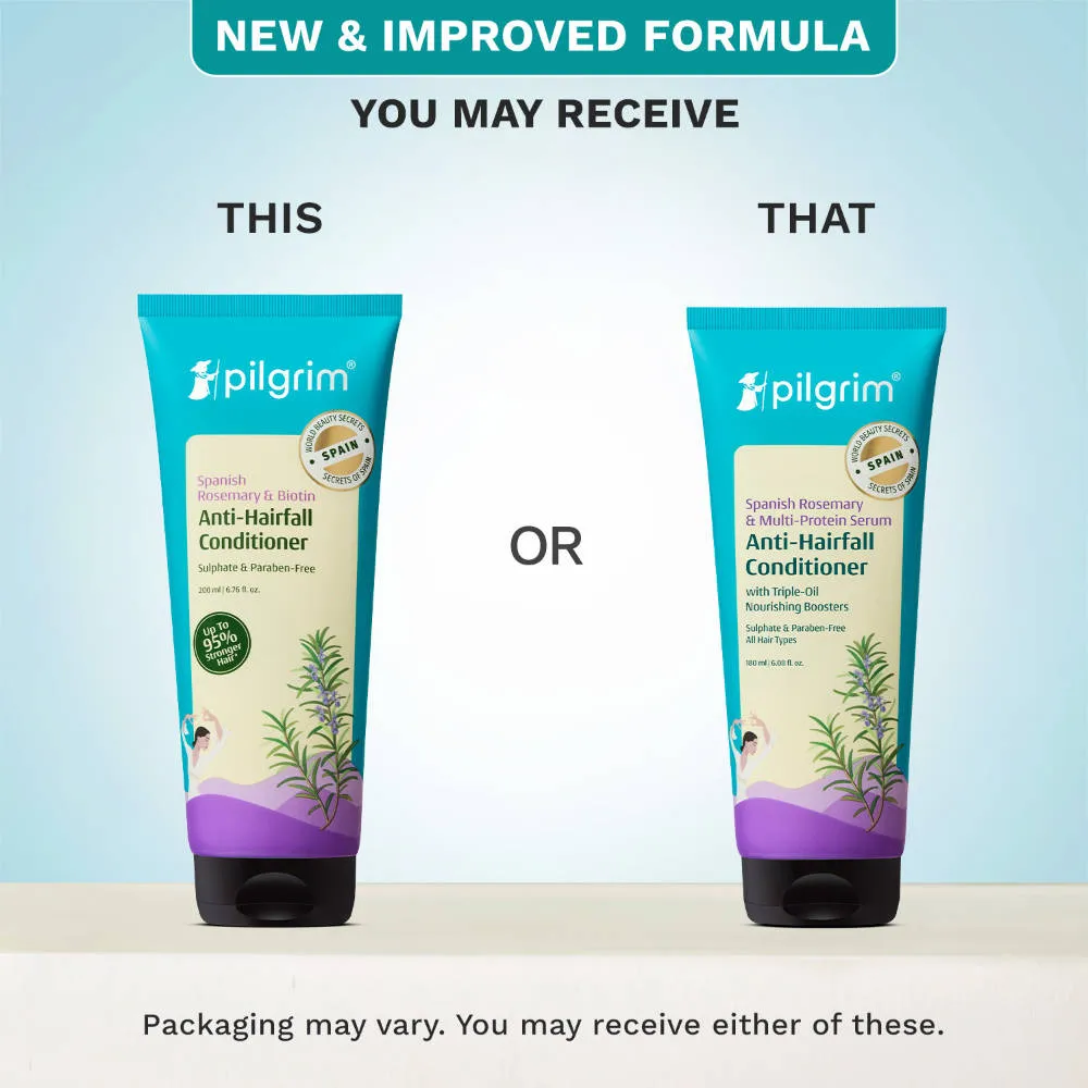 Pilgrim Spanish Rosemary & Biotin Anti Hairfall Conditioner Reduce Hairfall Upto 95% Stronger Hair
