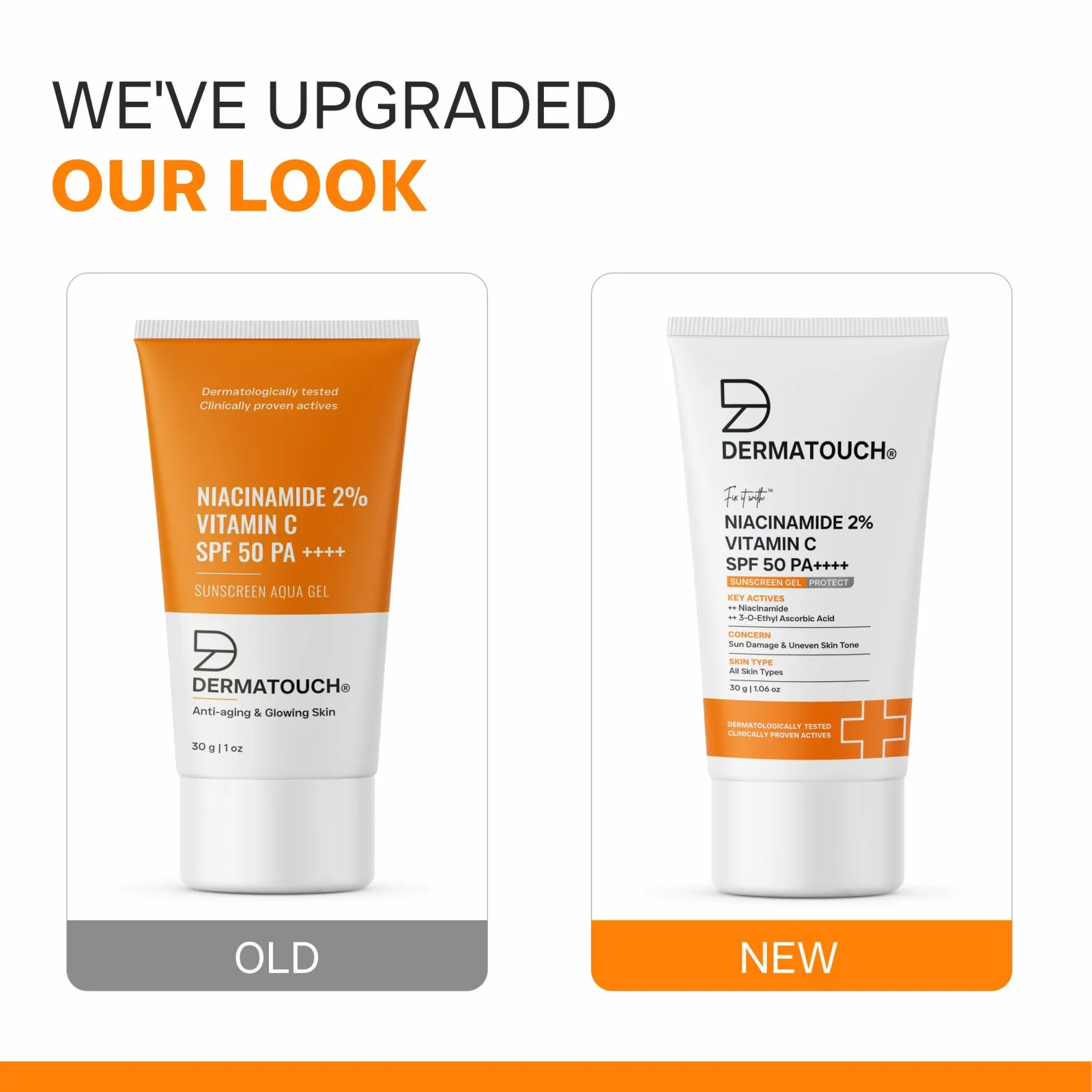 Dermatouch Niacinamide 2% Vitamin C SPF 50 PA++++ Sunscreen Gel for Sun Damage & Uneven Skin Tone