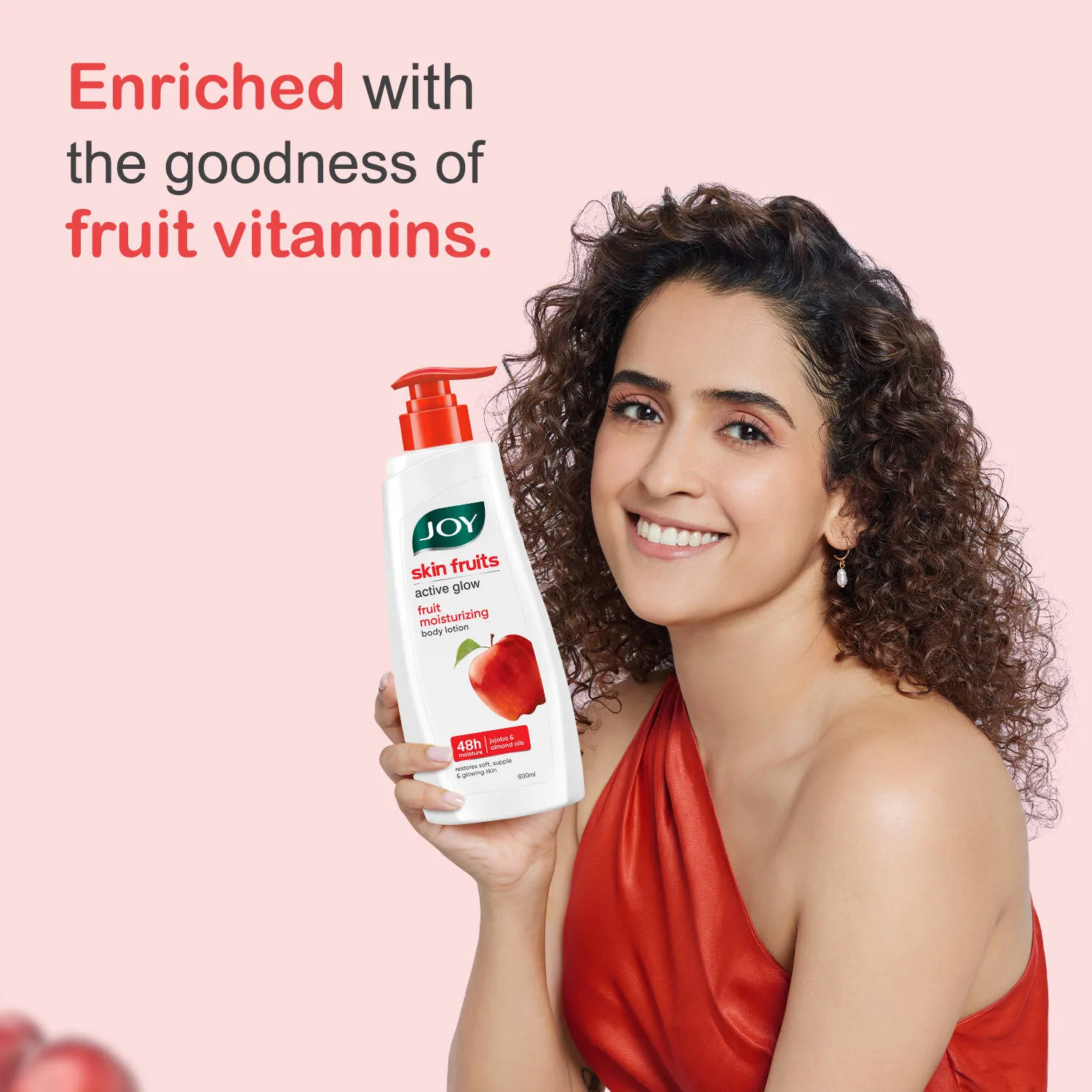 Joy Skin Fruits Apple Body Lotion - Lightweight, Non-Sticky & Deep Hydration