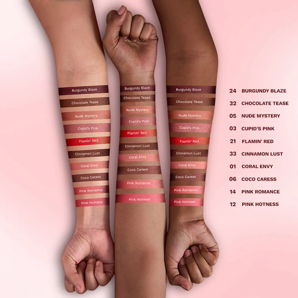 Pilgrim Matte Me Up Velvet Matte Bullet Lipstick Soft, Transferproof & Smudgeproof