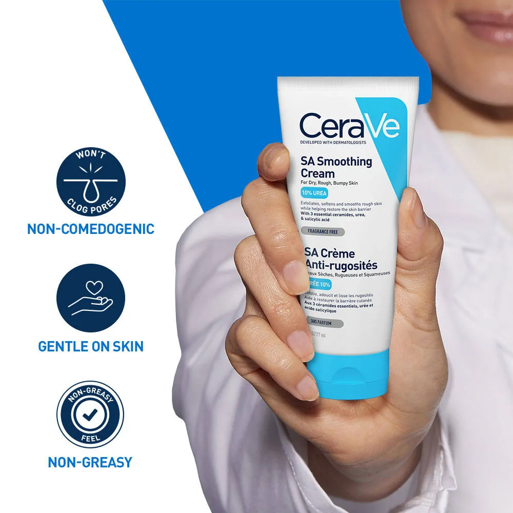 CeraVe SA Smoothing Cream for exfoliating Rough & Bumpy Skin With Salicylic Acid