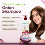Mamaearth Onion Shampoo For Hair Growth & Hair Fall Control With Onion & Plant Keratin view 3