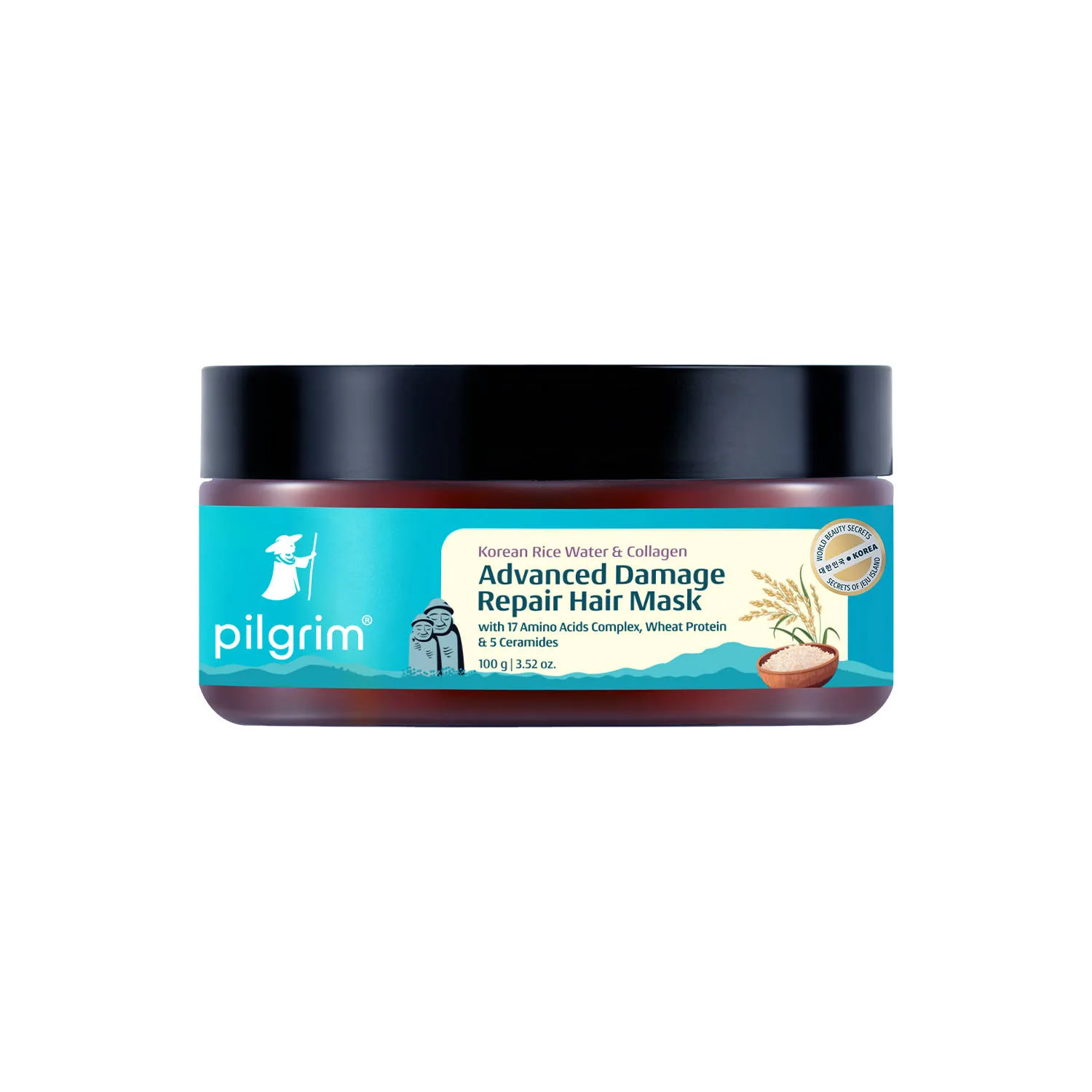 Pilgrim Korean Rice Water & Collagen Advanced Damage Repair Hair Mask For Dry & Damaged Hair