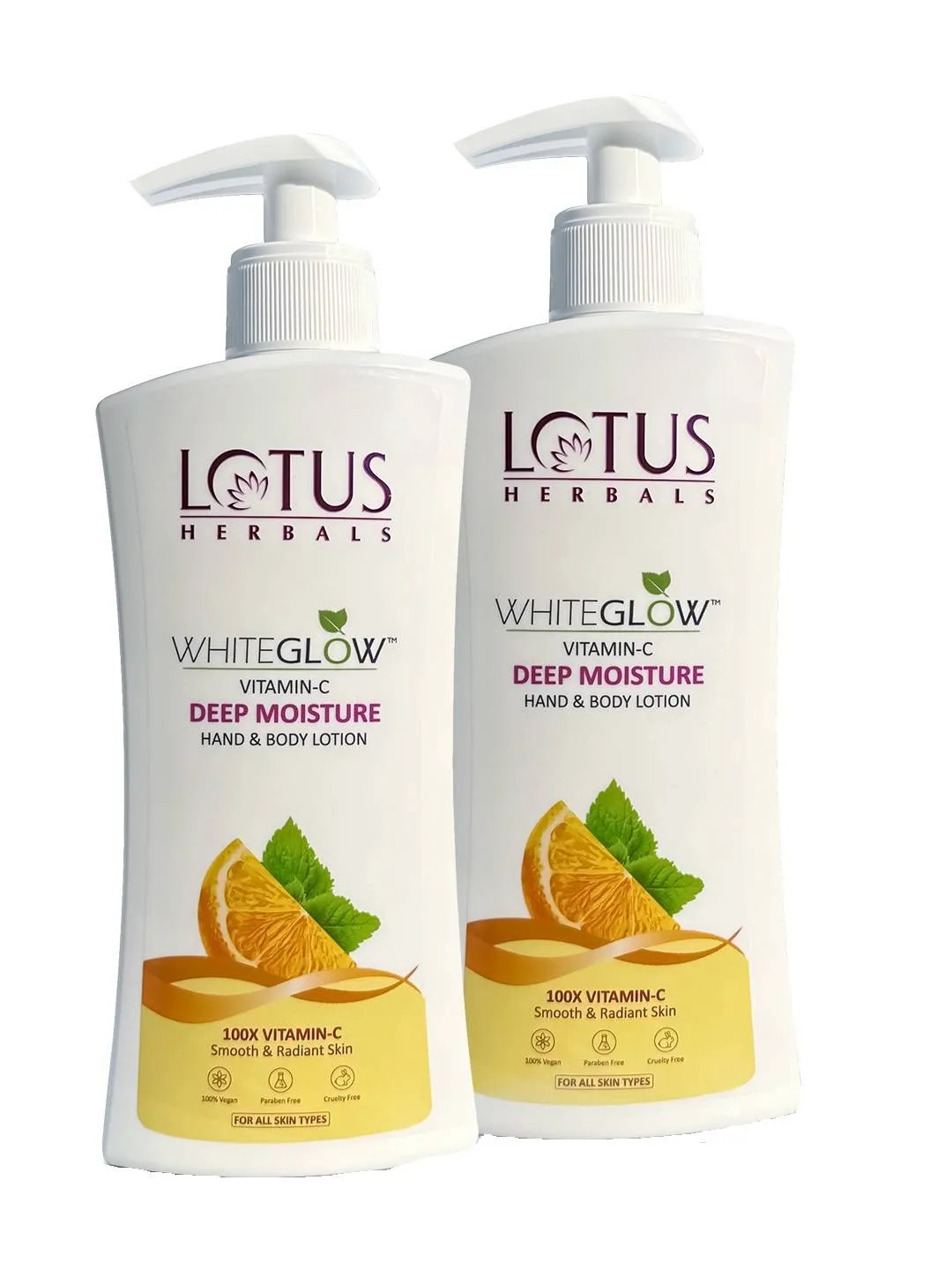 Lotus Herbals Whiteglow Vitamin C Deep Moisture Hand & Body Lotion - Pack Of 2