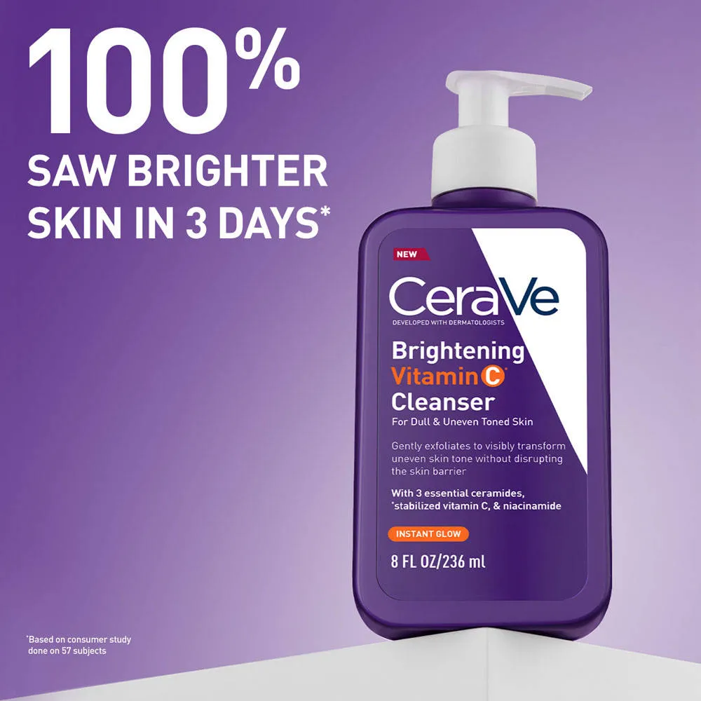CeraVe Brightening Vitamin C Face Wash For Dull & Uneven Skin