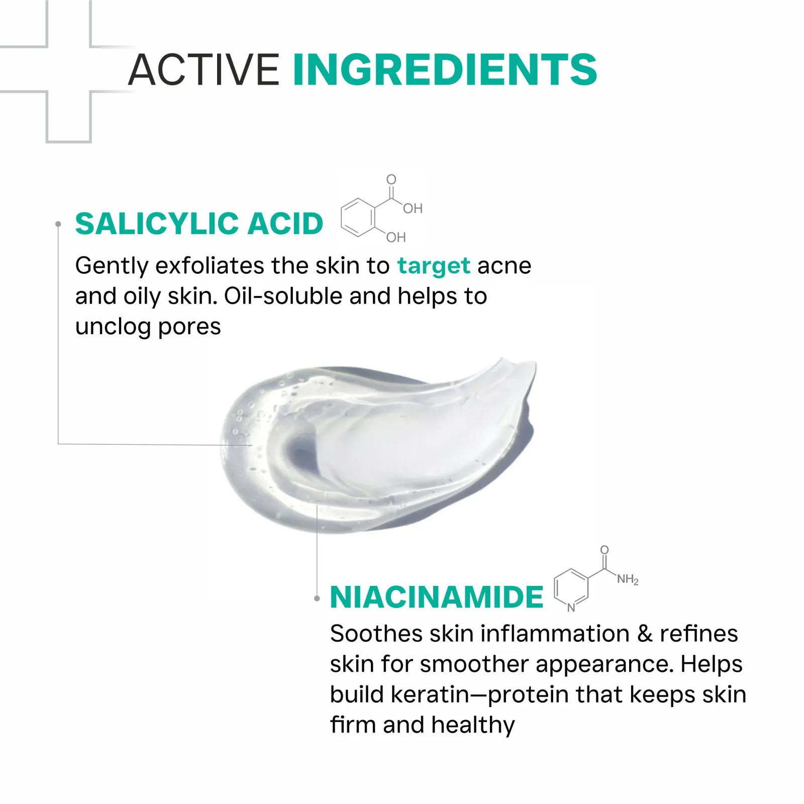 Dermatouch Salicylic Acid 2% Niacinamide 6% Oil-Free Gel for Acne & Clogged Pores 70g