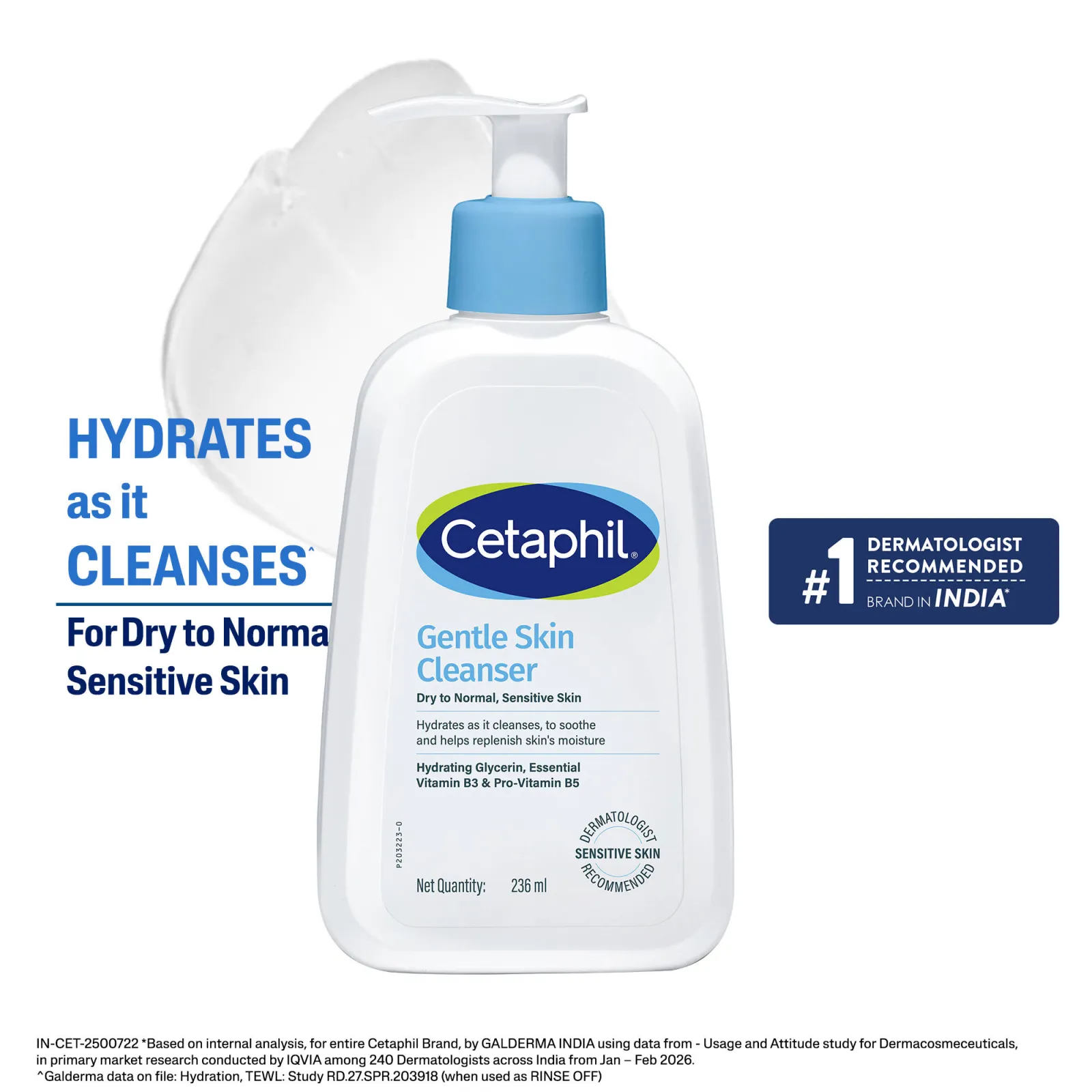 Cetaphil Gentle Skin Cleanser For Normal, Dry Skin Hydrates And Softens