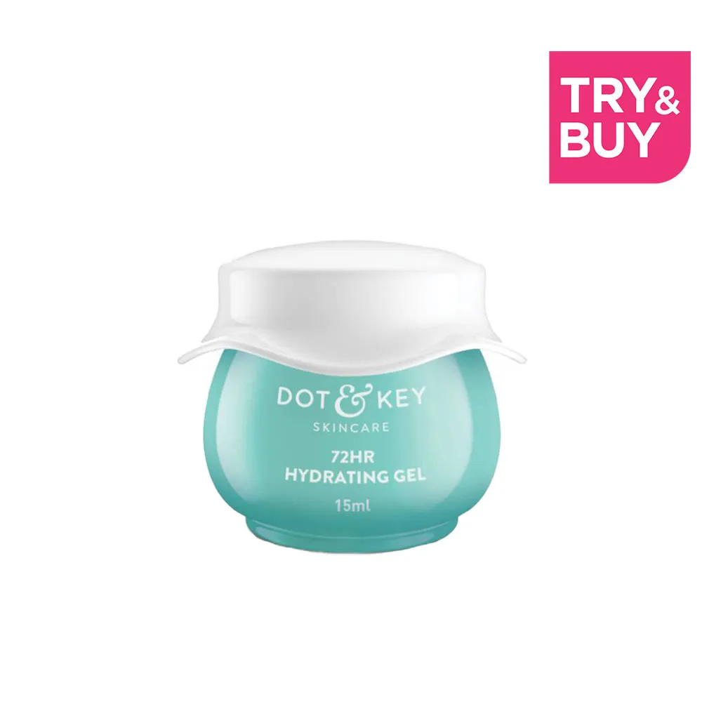 Dot & Key 72HR Hydrating Gel Moisturizer + Probiotics, 5 Ceramides & Hyaluronic, Oil-Free Water Gel