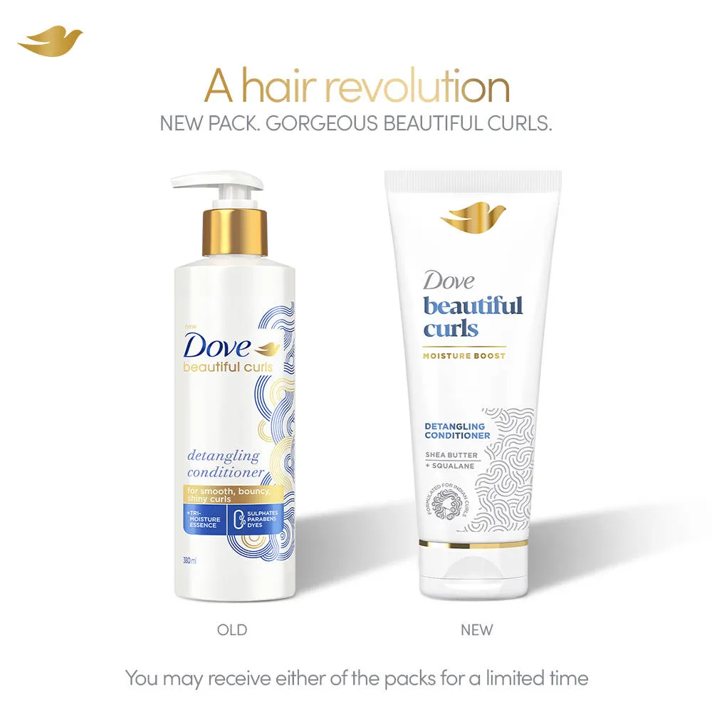 Dove Beautiful Curls Detangling Conditioner,With Tri-Moisture Essence For Smooth,Bouncy Curls