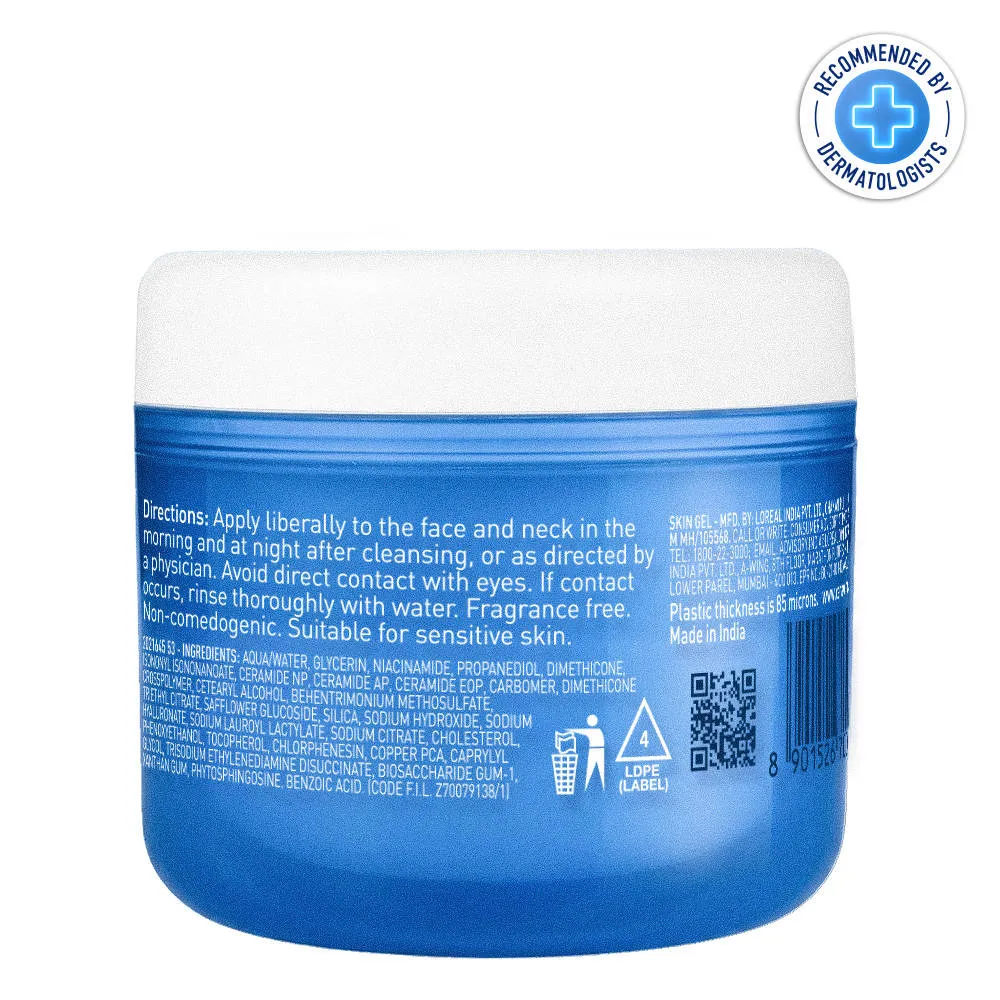 CeraVe HA water gel oil-free face moisturizer with Hylauronic Acid & Ceramides for plumpy hydration