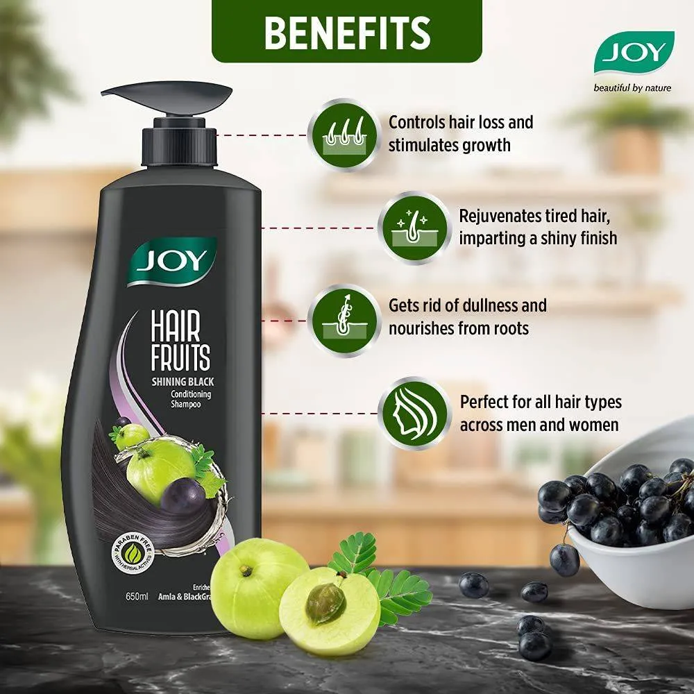 Joy Hair Fruits Shining Black Conditioning Shampoo