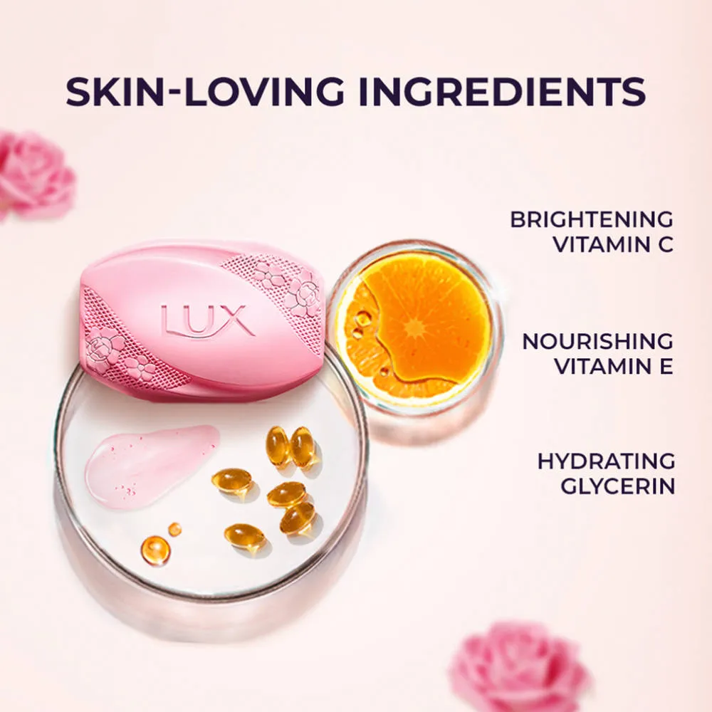 Lux Soft Glow Rose & Vitamin C & E For Radiant Glowing Skin Beauty Soap