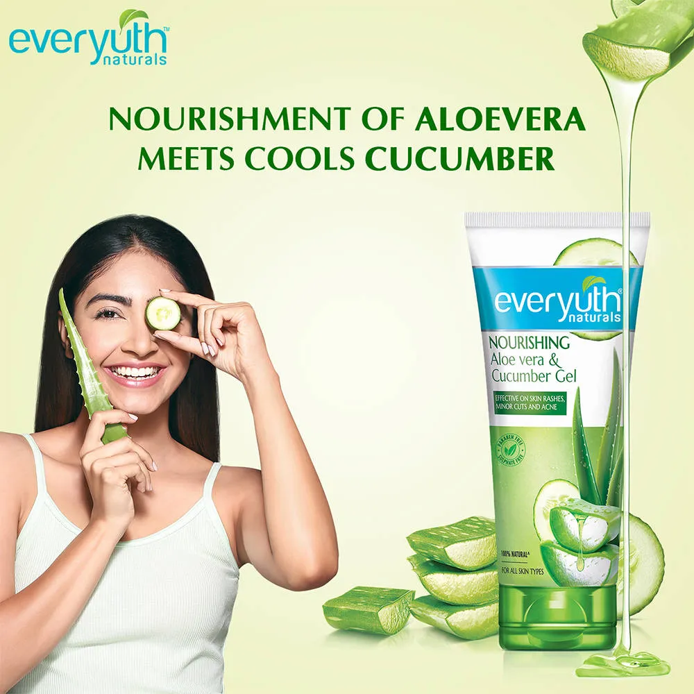 Everyuth Naturals Nourishing Aloe Vera & Cucumber Gel - Aloe Vera gel with Cucumber Extracts