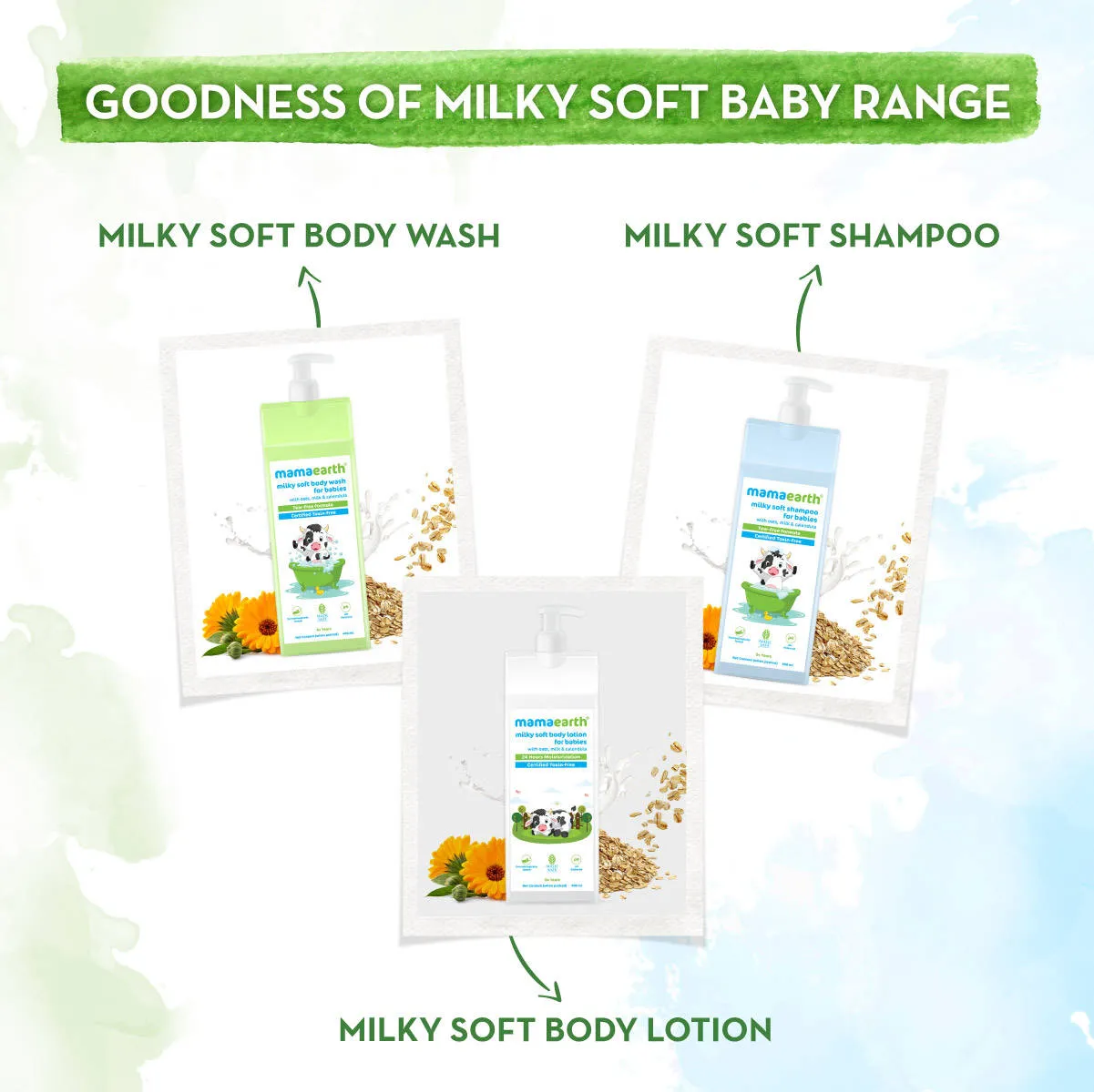 Mamaearth Milky Soft Body Wash For Babies With Oats, Milk And Calendula