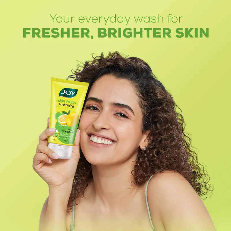 Joy Skin Fruits Lemon Brightening Face Wash, with Vitamin C for Oil Control
