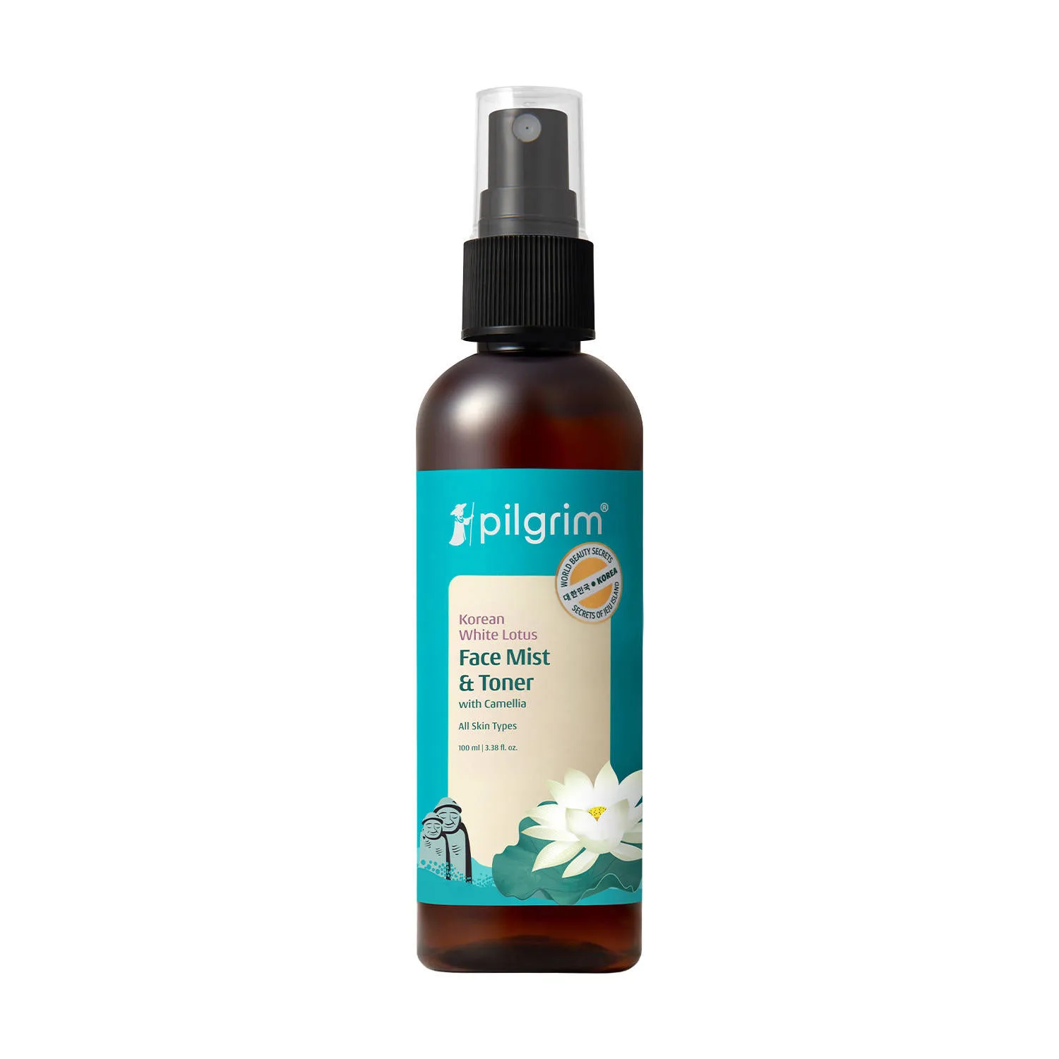 Pilgrim Korean White Lotus Face Mist & Toner With Camellia- Hydrates, Refreshes & Tightens Pores