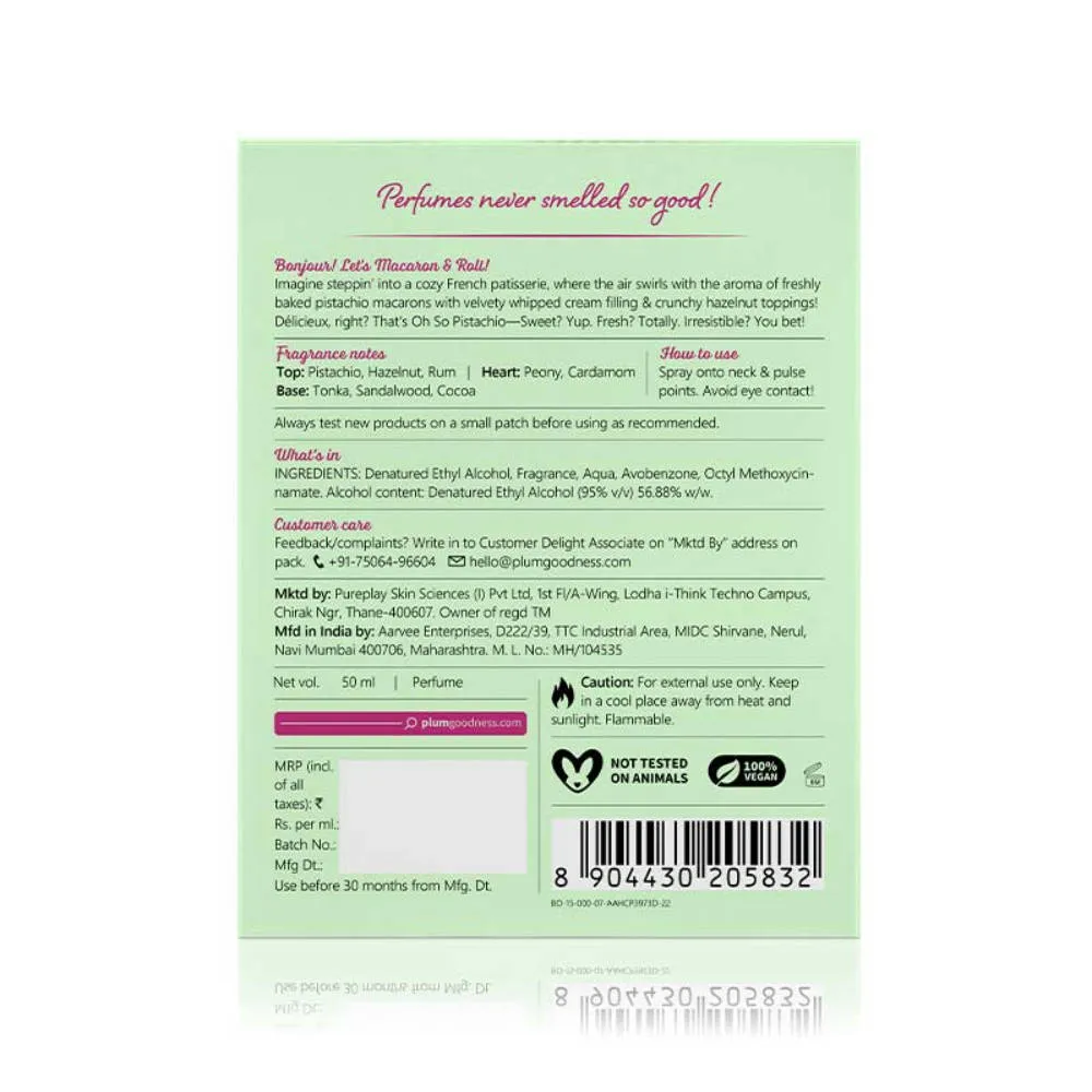 Plum Bodylovin' Oh So Pistachio Eau De Parfum