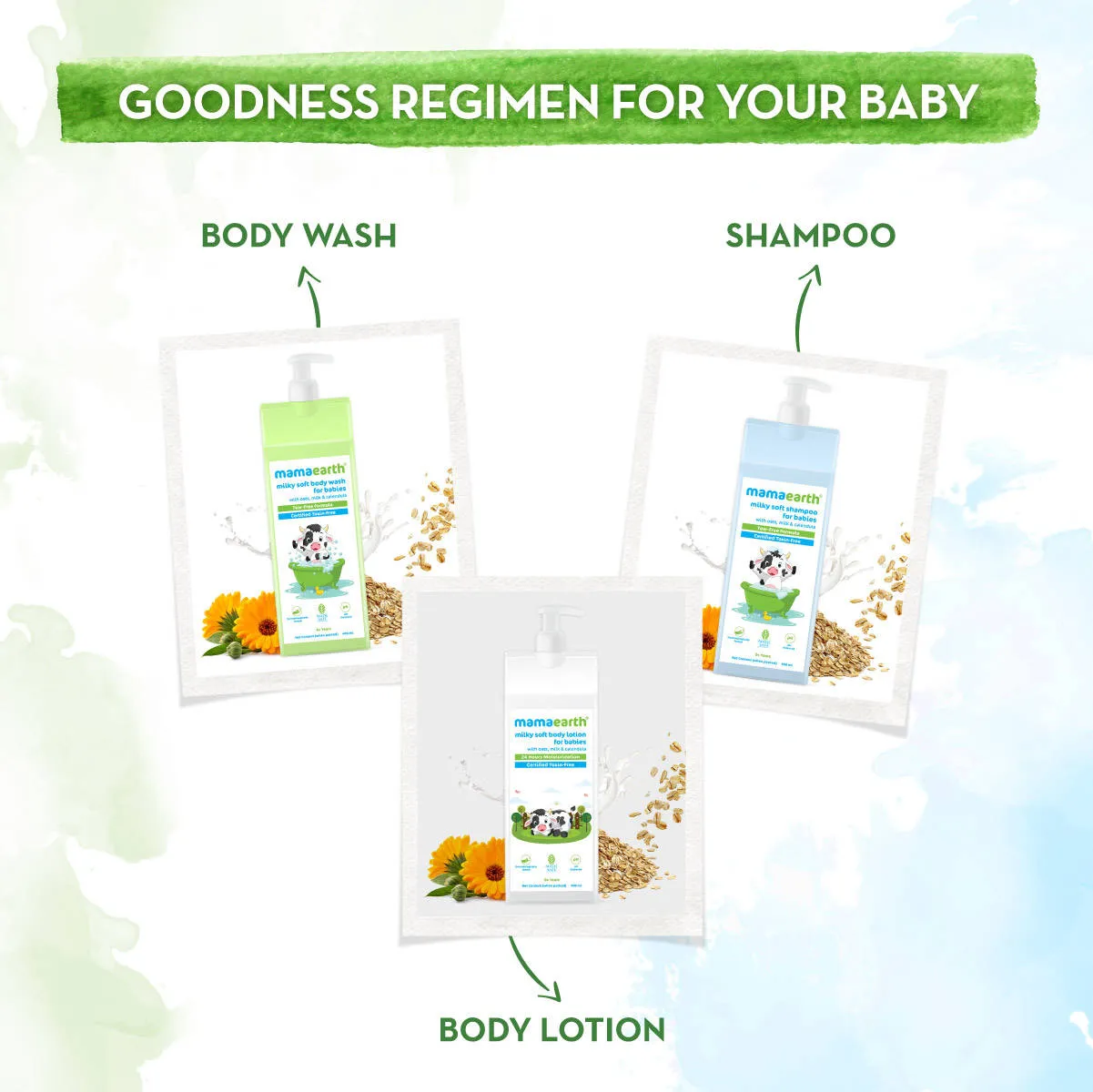 Mamaearth Milky Soft Shampoo With Oats, Milk And Calendula For Babies