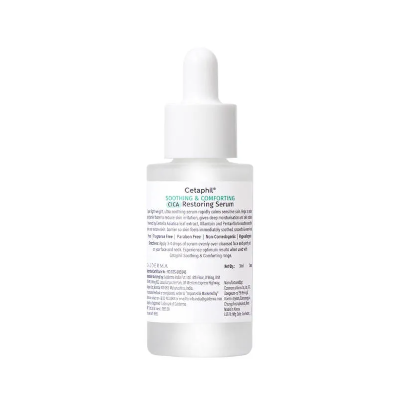 Cetaphil Soothing & Comforting CICA Restoring Serum with Allantoin Soothes Skin