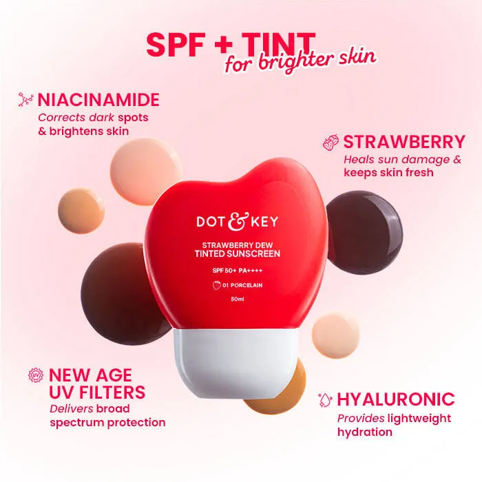 Dot & Key Strawberry Dew Tinted Sunscreen SPF 50+ PA++++