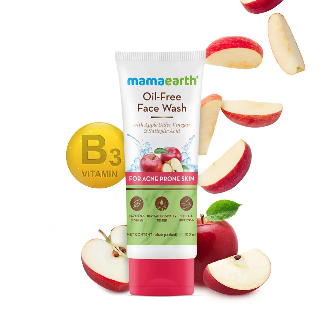 Mamaearth Oil-Free Face Wash For Oily Skin, With Apple Cider Vinegar & Salicylic Acid