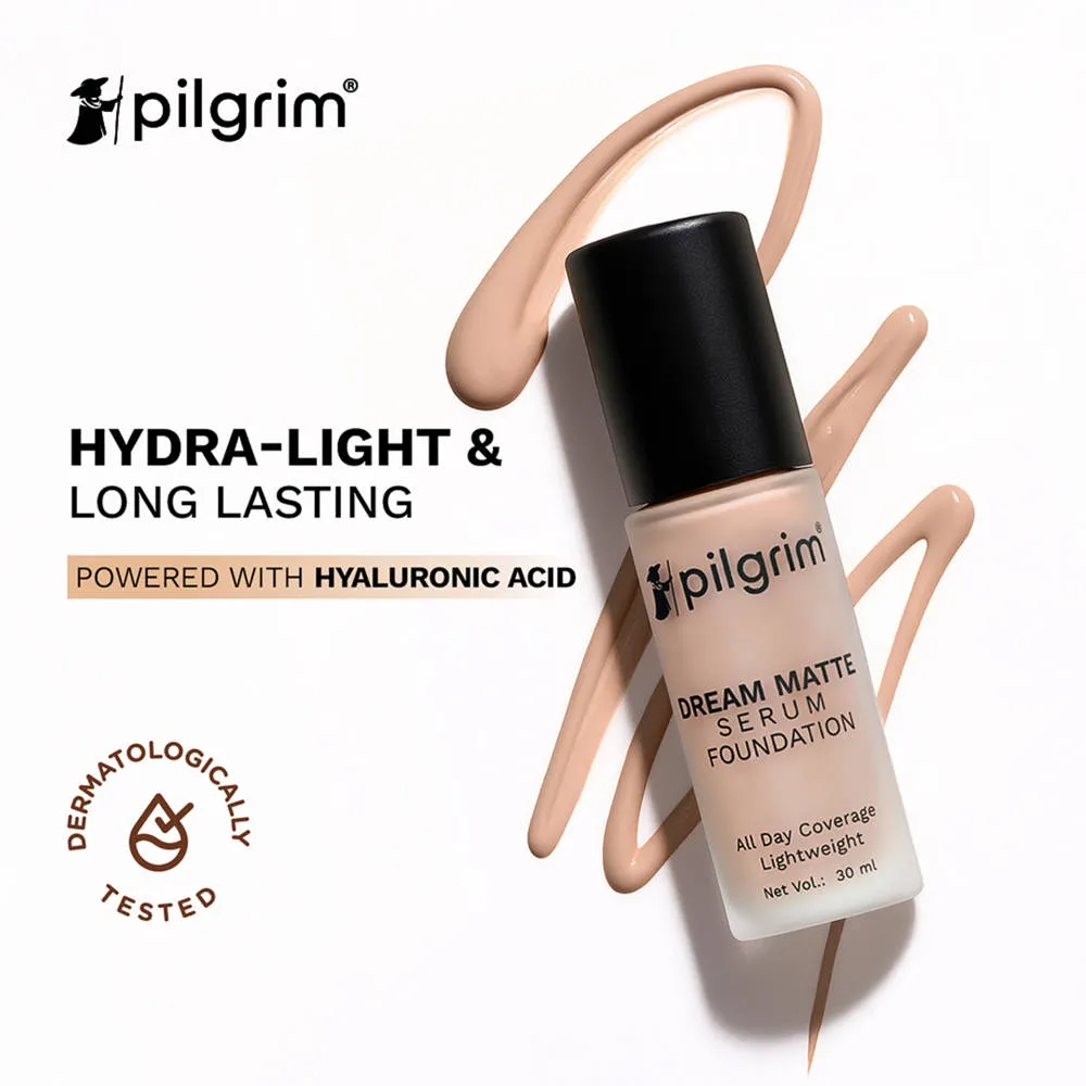 Pilgrim Dream Matte Serum Foundation Hydra-Light Finish with Hyaluronic Acid