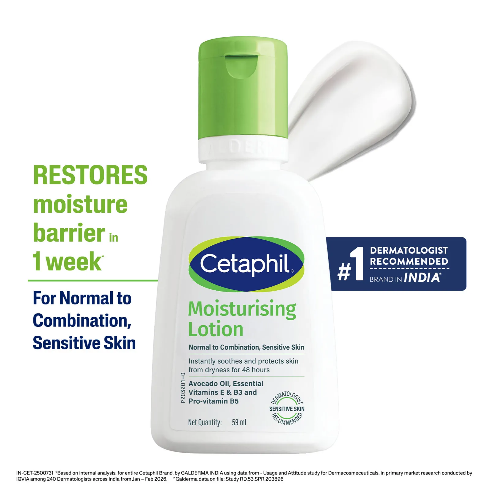 Cetaphil Moisturising Lotion For 48-Hour Hydration Restores Moisture Barrier In 1 Week