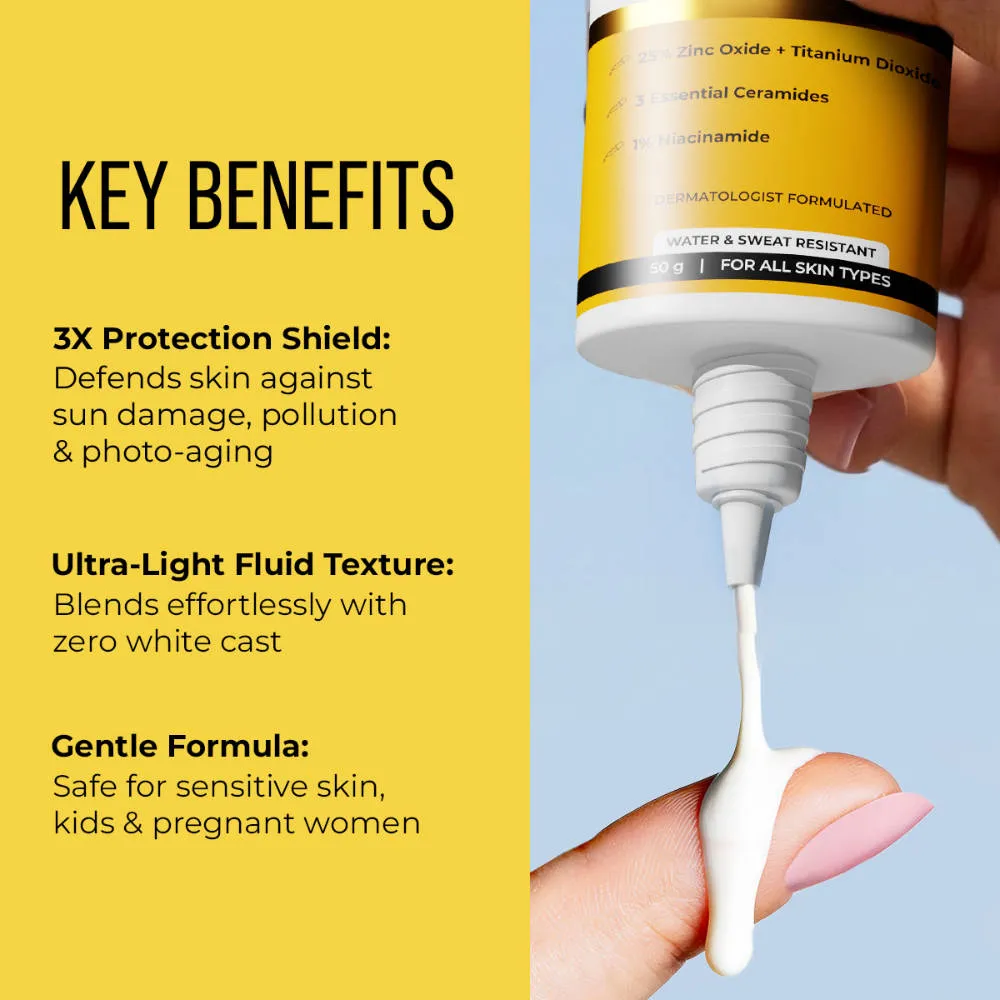 Dr. Sheth's 100% Mineral Invisible Fluid Sunscreen In-Vivo Tested SPF 50+ PA++++
