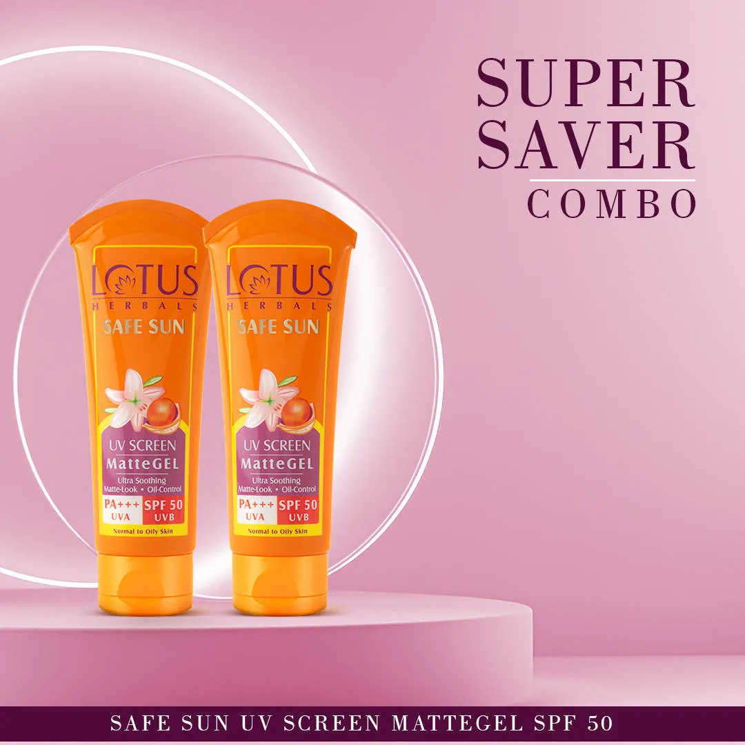 Lotus Herbals Lotus Safe Sun Invisible MatteGel Super Saver Combo