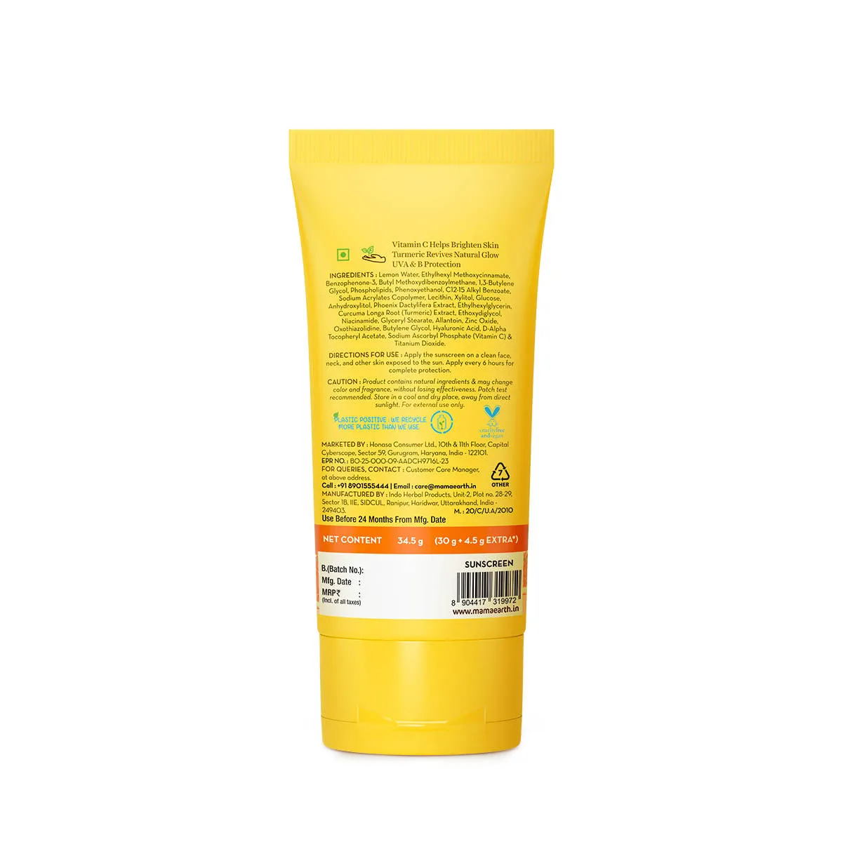 Mamaearth Vitamin C Daily Glow Sunscreen SPF 50 PA++++