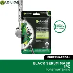 Garnier Skin Naturals Pack of 3 Charcoal Face Serum Sheet Mask view 3