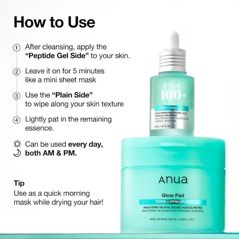 Anua Pdrn 100 Hyaluronic Acid Glow Pad