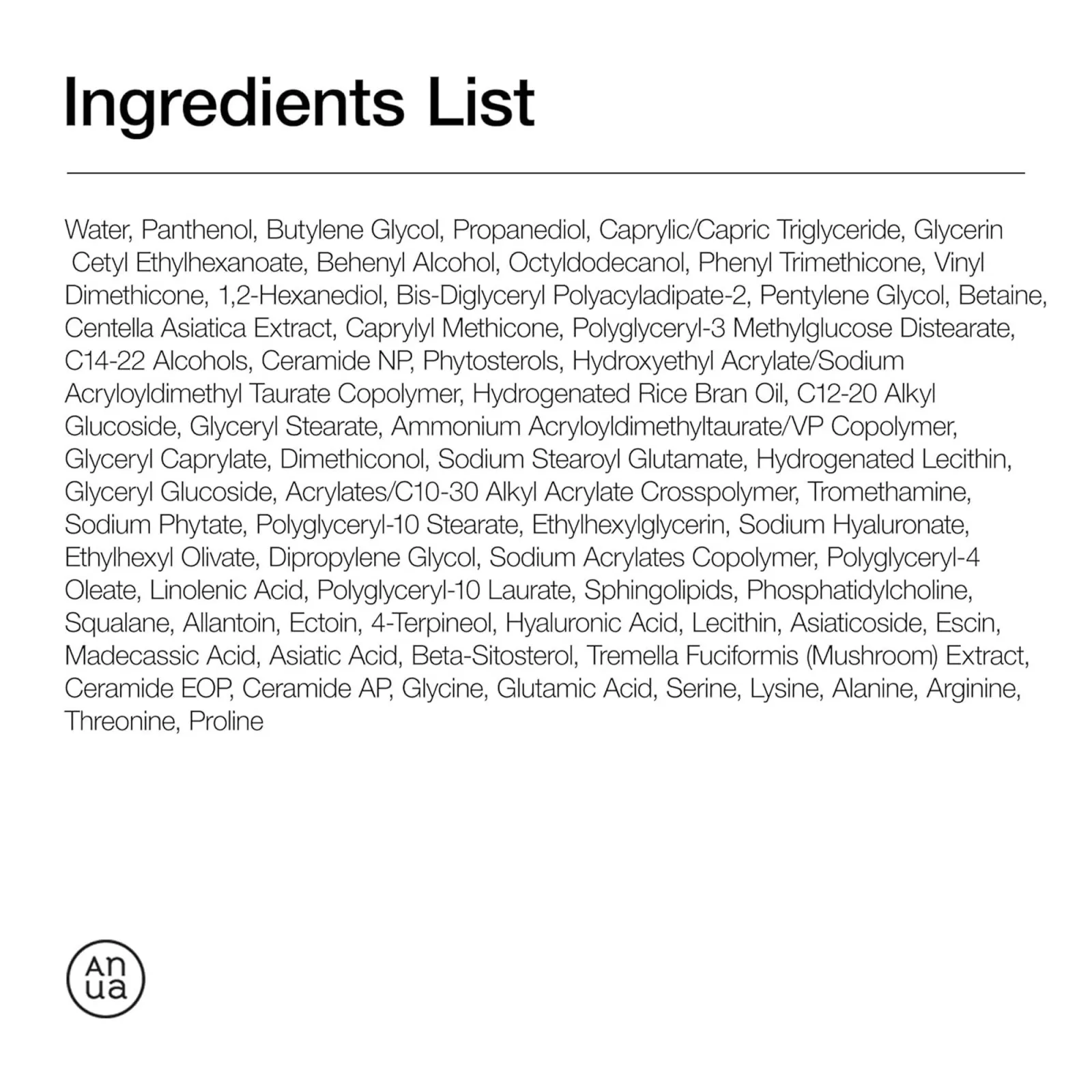 Anua 3 Ceramide Panthenol Moisture Barrier Cream with Hyaluronic Acid, Barrier Care & 48H Hydration
