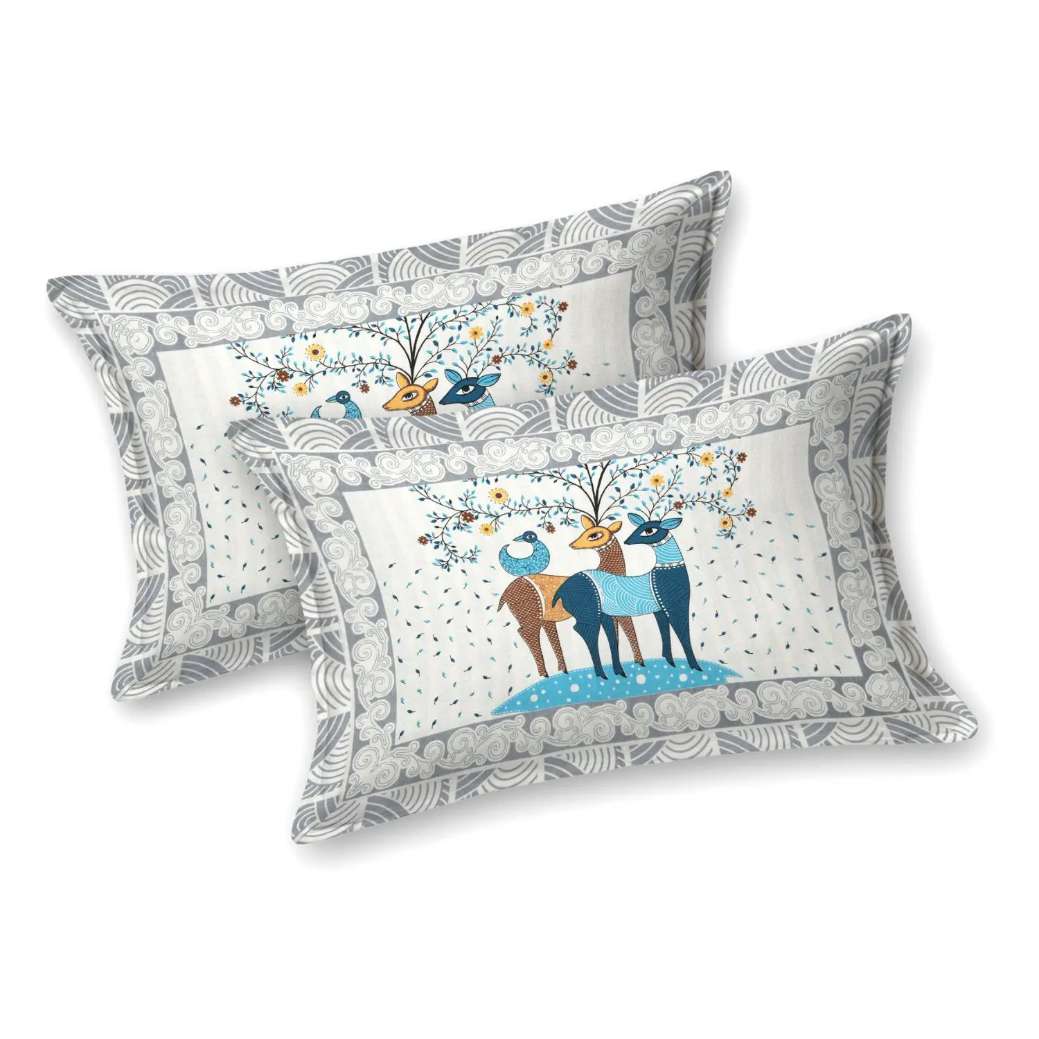 Pure Cotton Jaipuri Bedsheet (Deer Printed)
