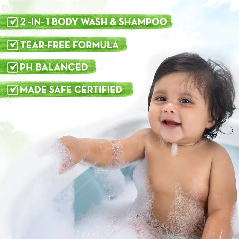 Mamaearth Milky Soft Head to Toe Wash With Oats, Milk, and Calendula for Babies