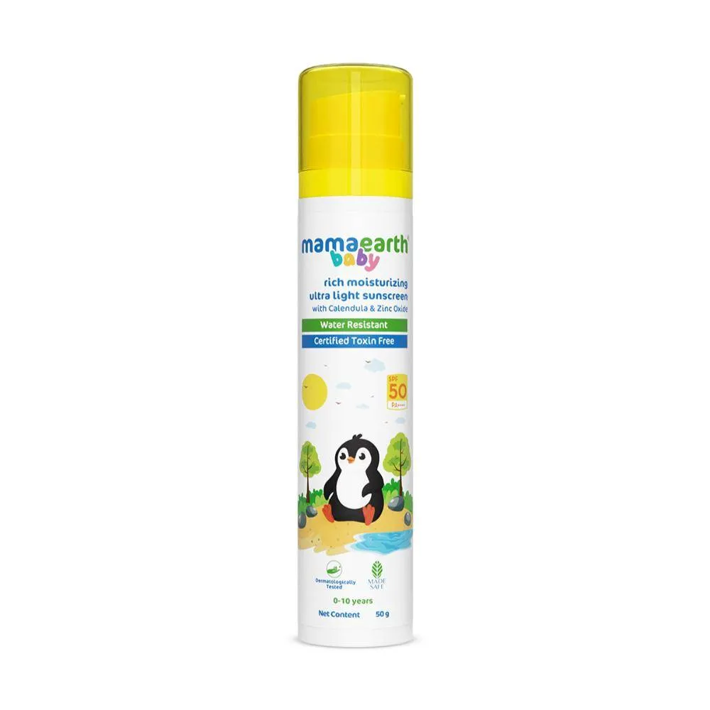Mamaearth Baby Rich Moisturizing Ultra Light Sunscreen With SPF 50 PA++++