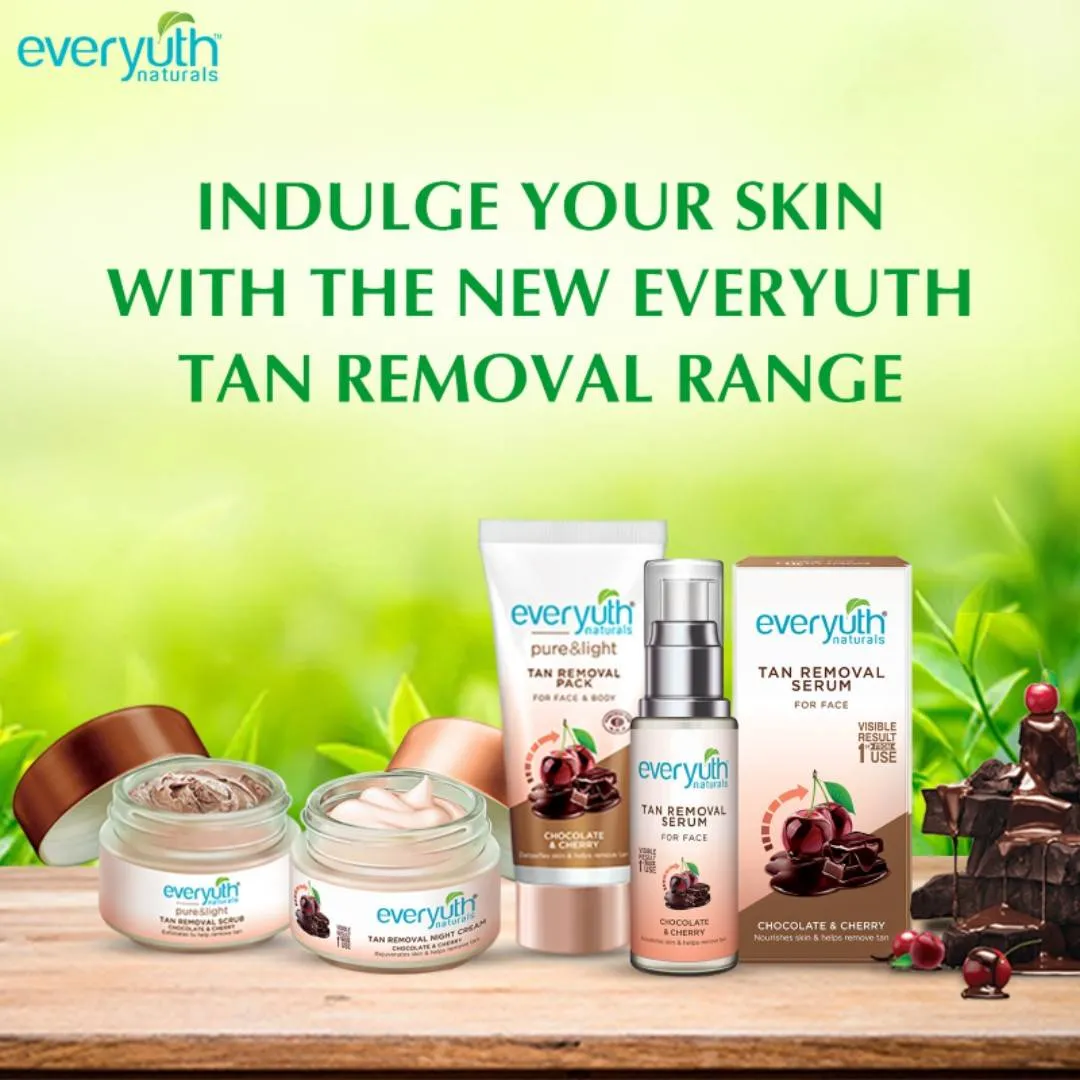 Everyuth Naturals Tan Removal Night Cream for Face - Chocolate & Cherry