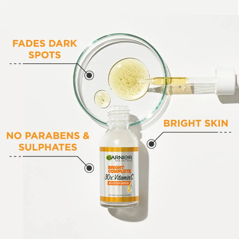 Garnier Vitamin C Regime Bright Complete Facewash With Vitamin C Serum, Serum Cream SPF 40