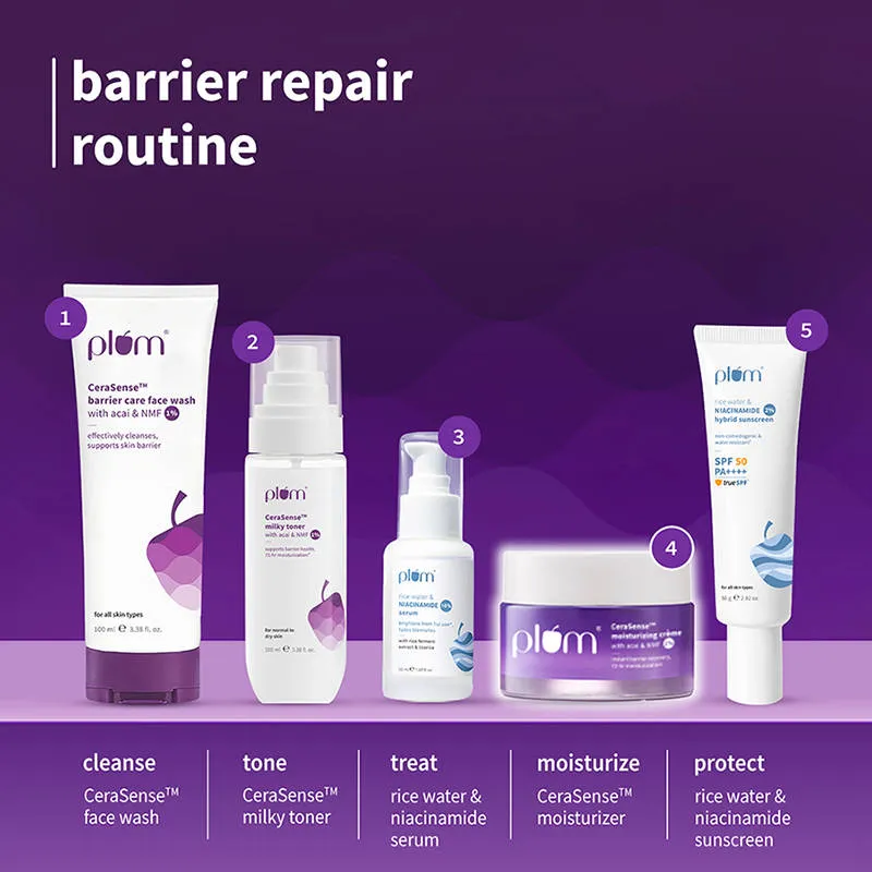Plum Cerasense Barrier Repair Face Moisturizer With Ceramides & Peptides For Dry, Sensitive Skin