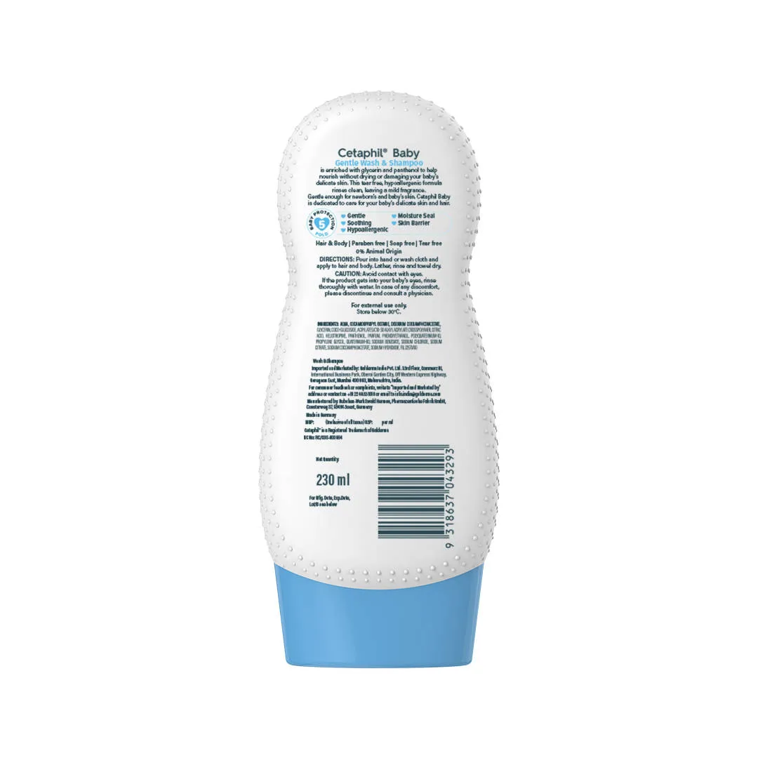 Cetaphil Baby Gentle Wash & Shampoo With 5 Fold Protection, pH Neutral
