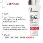 Dermatouch Bright & Even Skin Tone Sunscreen SPF 50 PA++++ for Tanning & Uneven Skin 50g view 6