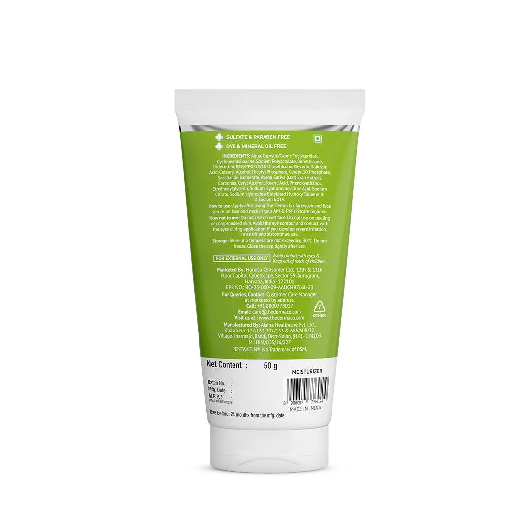 The Derma Co 1% Salicylic Acid Oil-free Moisturizer for Face With Oat Extract For Active Acne