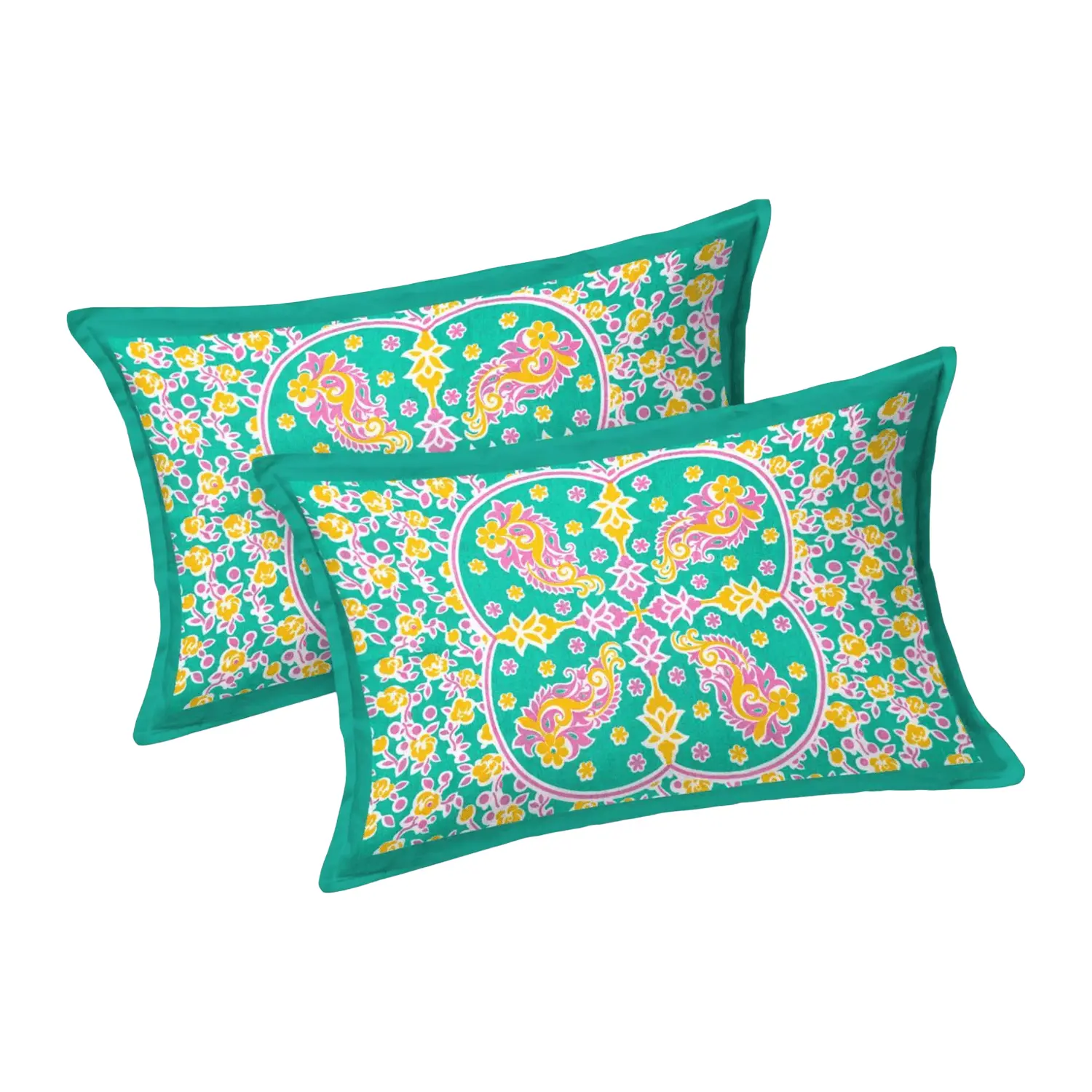 Pure Cotton Jaipuri Bedsheet (Floral, Printed)