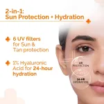 The Derma Co 1% Hyaluronic Sunscreen SPF 50 PA++++ Aqua Gel For Normal To Oily... - In-Vivo tested view 4