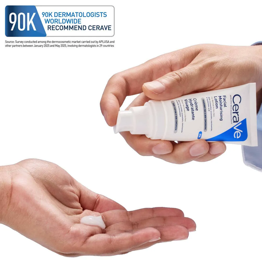 CeraVe PM Facial Moisturizer Lightweight Night Cream with Ceramides, Niacinamide & Hyaluronic Acid