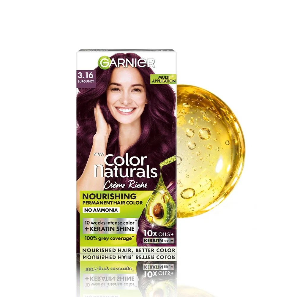 Garnier Hair Colouring Creme,Long-lasting,Smoothness & Shine,Color Naturals