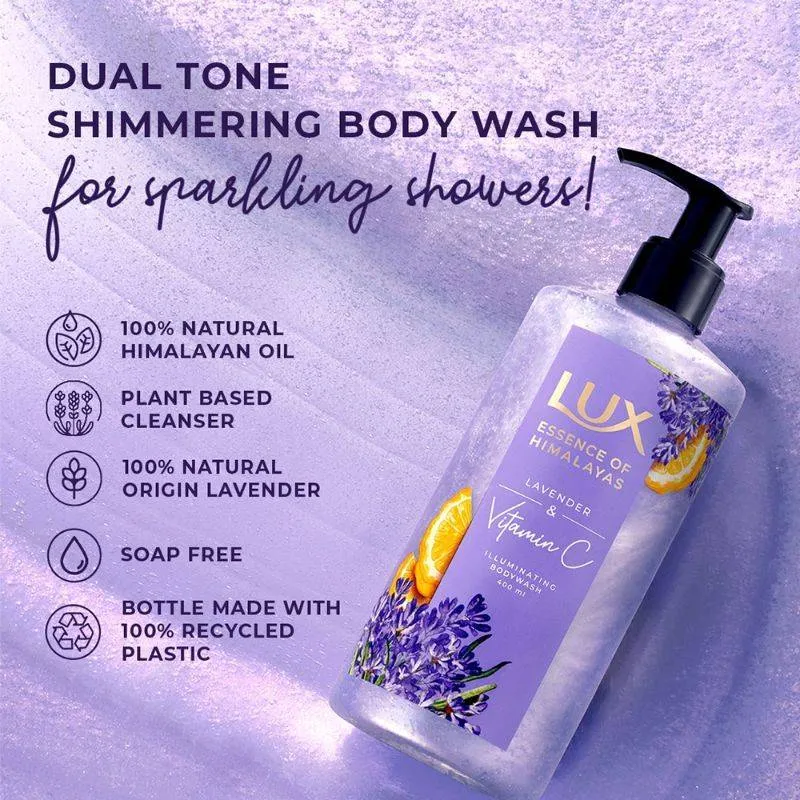 Lux Lavender & Vit C + Rose & Aloevera Shim Body Wash Combo