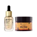 Pilgrim 24K Gold Facial Kit with Gold Mask & Serum - 24K Golden Glow- Enhances Skin Radiance view 2