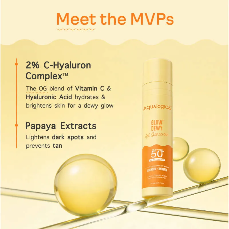 Aqualogica Glow + Dewy Sunscreen SPF 50 PA+++ (Pack of 2)