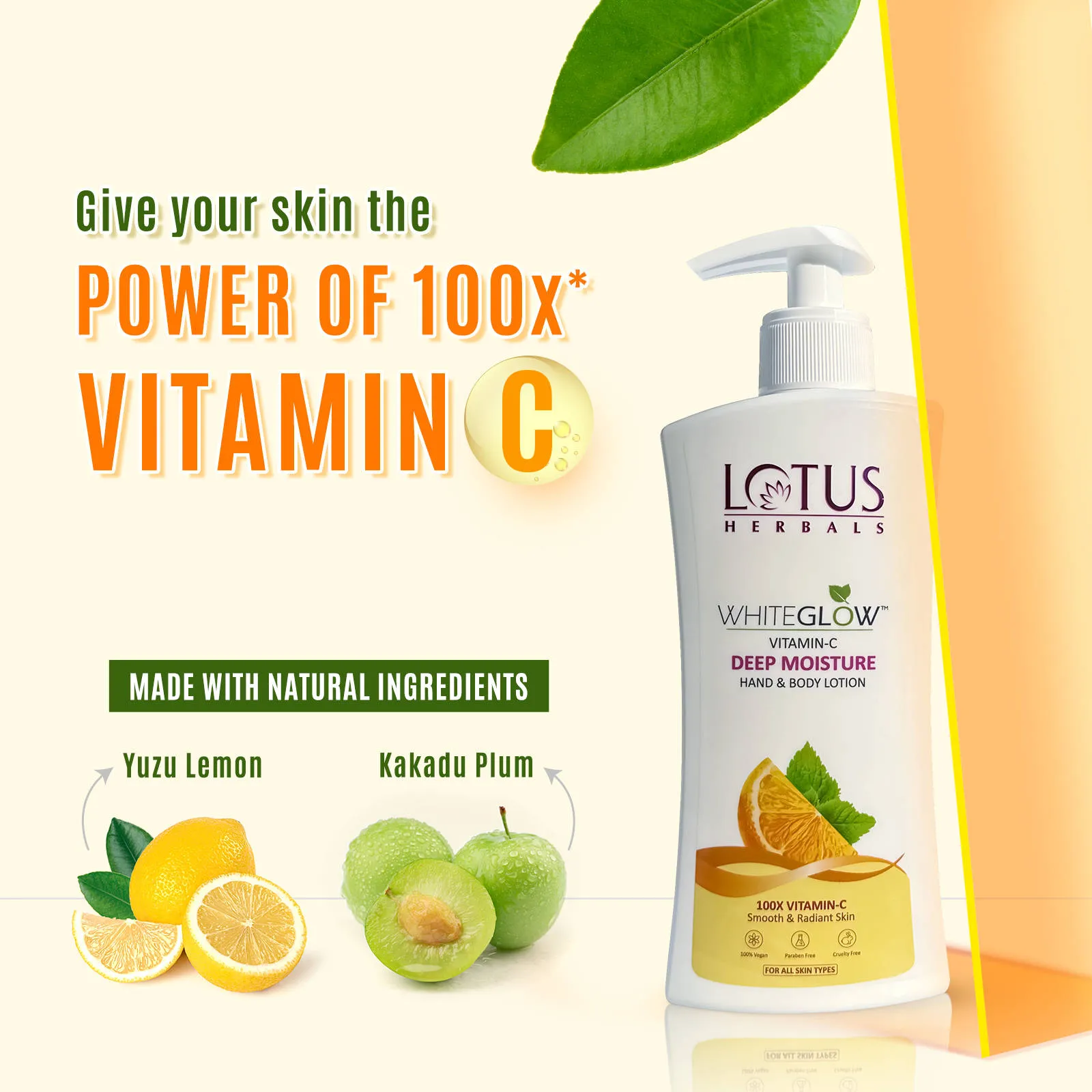 Lotus Herbals Whiteglow Vitamin C Deep Moisture Hand & Body Lotion - Pack Of 2